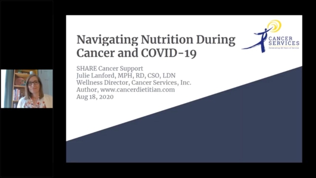 Navigating Nutrition During Cancer and COVID-19
