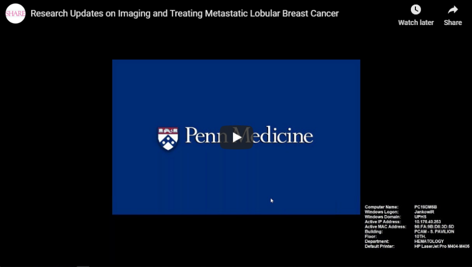 Research Updates on Imaging and Treating Metastatic Lobular Breast Cancer